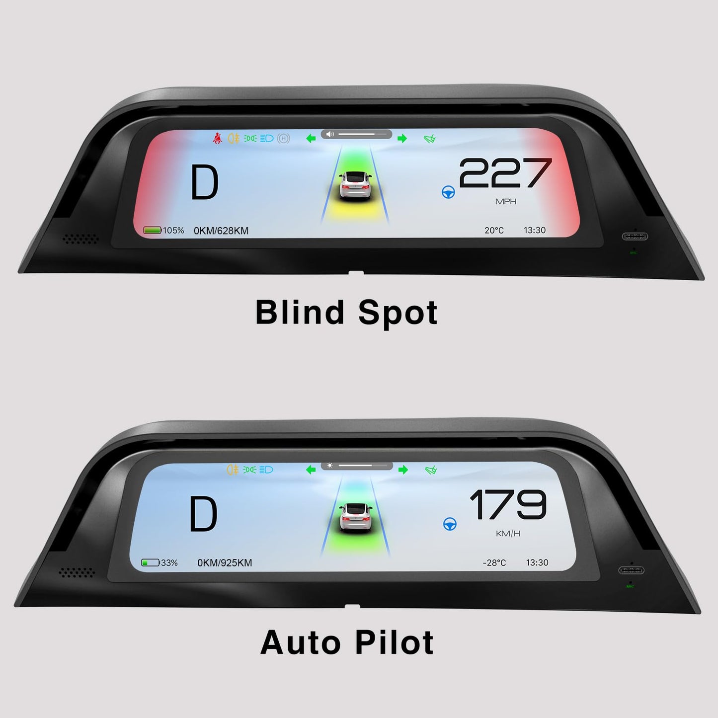 9.66" Heads Up Display for Tesla Model 3 & Model Y with CarPlay