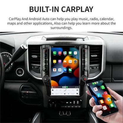 12.1" Tesla Style Car Navigation Radio for Dodge RAM with CarPlay GPS