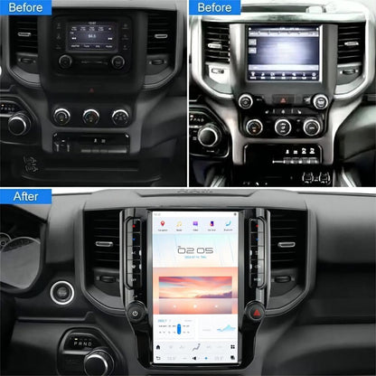 12.1" Tesla Style Car Navigation Radio for Dodge RAM with CarPlay GPS