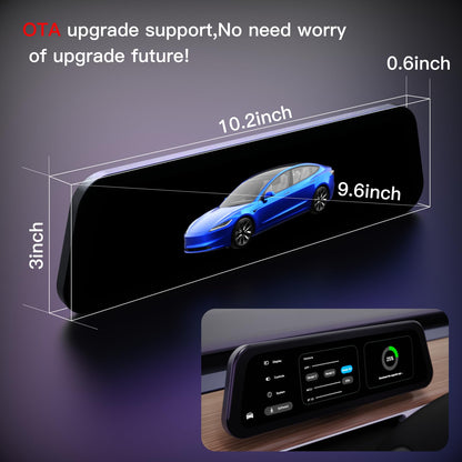 HotSunTesTec 9.6" Tesla Heads Up Display with Android Auto & OTA Updates