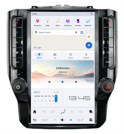 12.1" Tesla Style Car Navigation Radio for Dodge RAM with CarPlay GPS