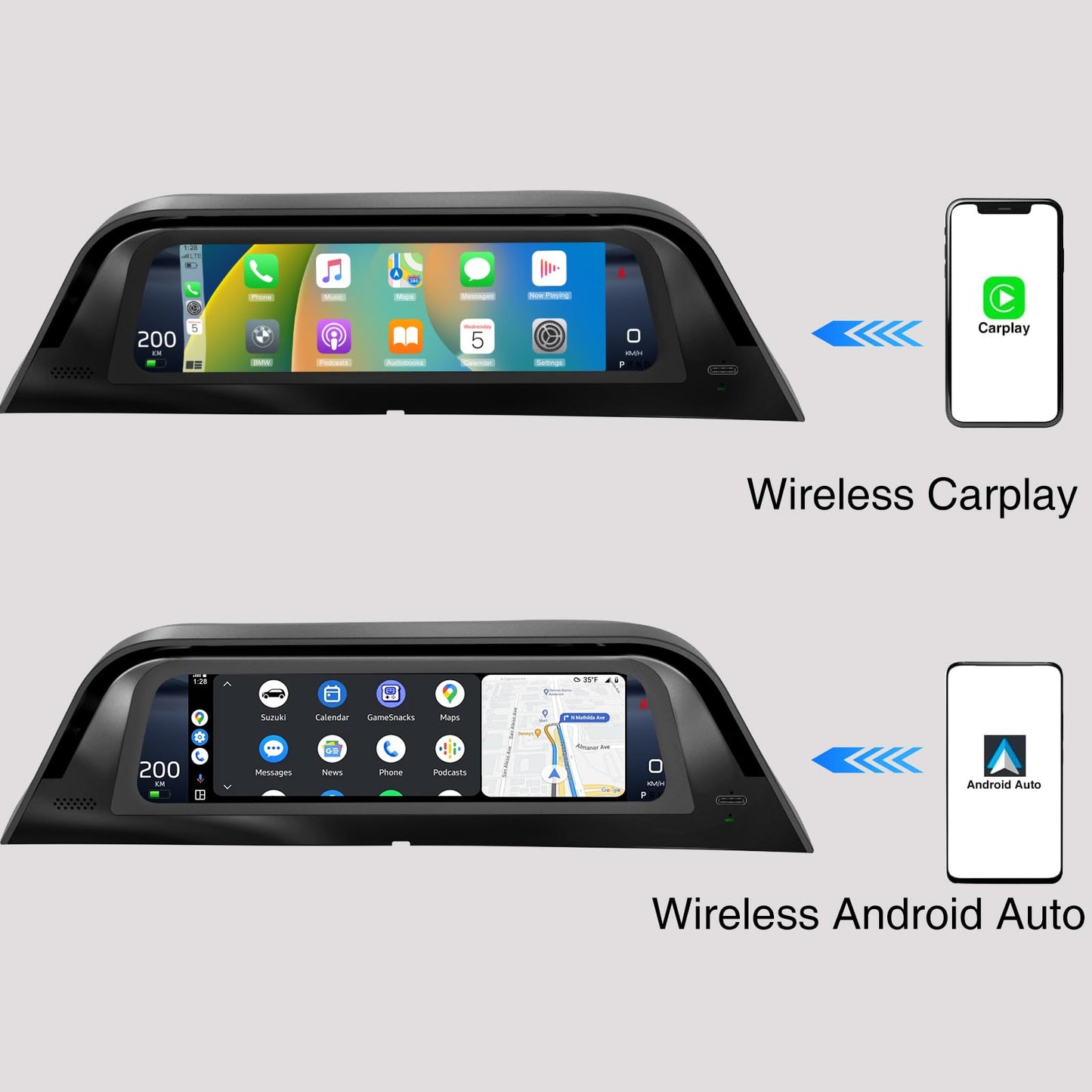 9.66" Heads Up Display for Tesla Model 3 & Model Y with CarPlay