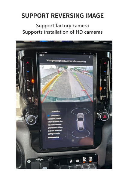 12.1" Tesla Style Car Navigation Radio for Dodge RAM with CarPlay GPS