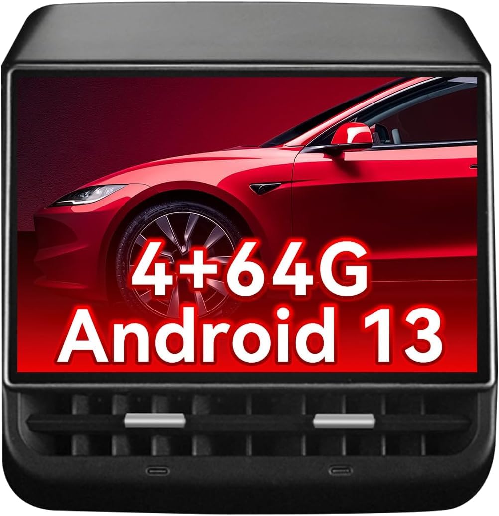 8.7" Tesla Rear Entertainment Screen with Android 14 & Wireless CarPlay