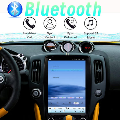 Android 14 Tesla Style Head Unit for Nissan 370Z with GPS & CarPlay
