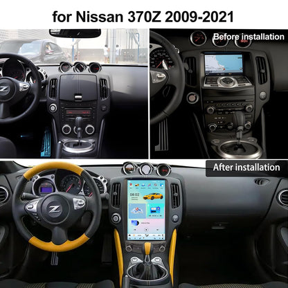Android 14 Tesla Style Head Unit for Nissan 370Z with GPS & CarPlay