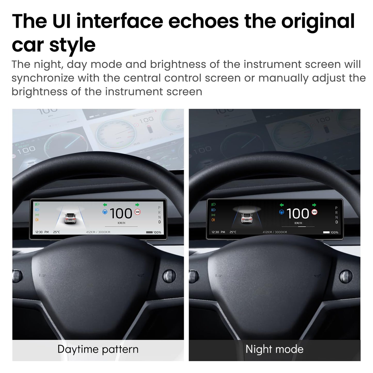 Ultra-Thin Tesla Heads Up Display with Wireless CarPlay & Front Camera