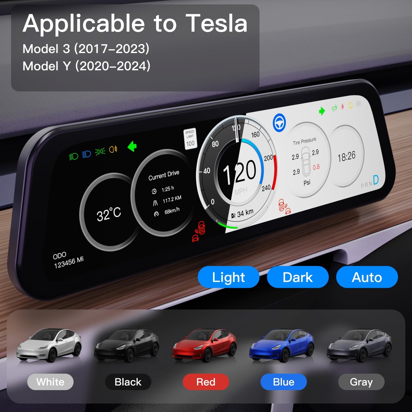 HotSunTesTec 9.6" Tesla Heads Up Display with Android Auto & OTA Updates