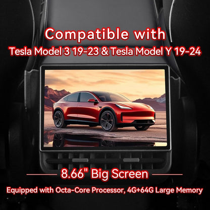 8.7" Tesla Rear Entertainment Screen with Android 14 & Wireless CarPlay